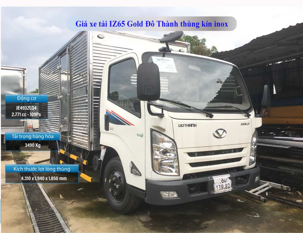 Xe tải Đô Thành IZ65 thùng kín inox (1.9T - 3.5T)